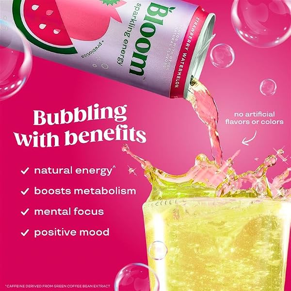 BLOOM NUTRITION SPARKLING ENERGY DRINK APPLE CRISP/GLACIER CRUSH 12OZ 12PK