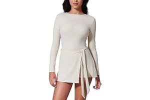 QBGJTD Womens Tennis Dress Sleeveless Yoga Golf Athletic Dresses Ruffle Side Slit Workout Dress Built in Shorts