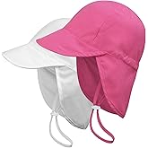 ECOSUMA 2 Pack Baby Sun Hats UPF 50+ Toddler Beach Hat for Girls Boys 0-4 Years