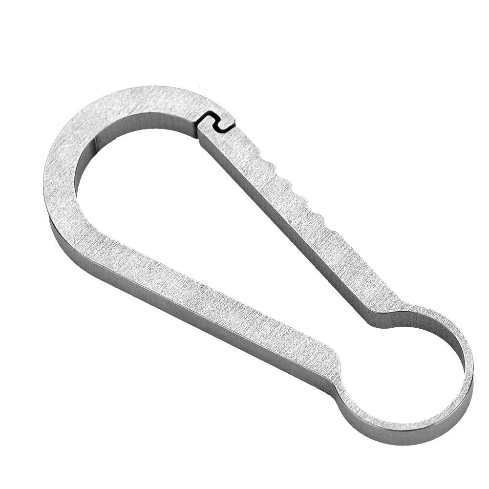 Caribeana Clips,Titanium Carabiner Key Clip,Titanium Carabiner Clip,Mini Aluminum Keychain Carabiner Clip D Shaped Heavy Duty Carabiner Keyring Lock Hook Locking Buckle Key Ring for Hiking Traveling
