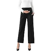 Alina Mae Maternity Pants Comfortable Stretch Over-Bump Women Pregnancy Casual Capris for Work