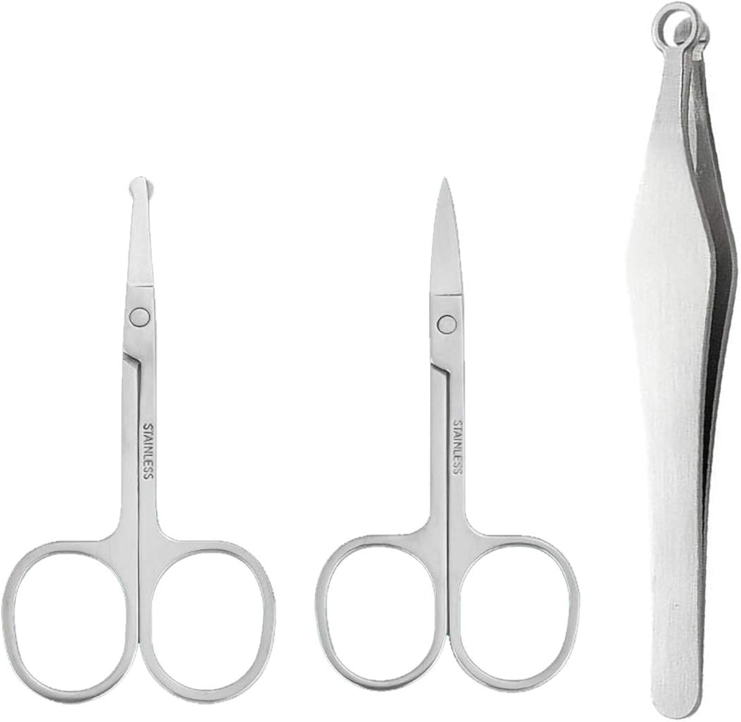 Universal Nose Hair Trimming Tweezers,Nose Hair Scissors Rounded Tip