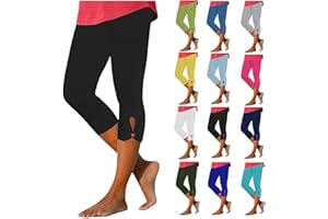 APIVOE Capri Leggings for Women 2024 Summer Plus Size Capris Knee Length Casual Workout Yoga Capri Pants Beach Cropped Pants