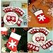 OULII Christmas Sock Gift Bags Snowflake Tableware Holders Candy Pouch Pack 12pcs