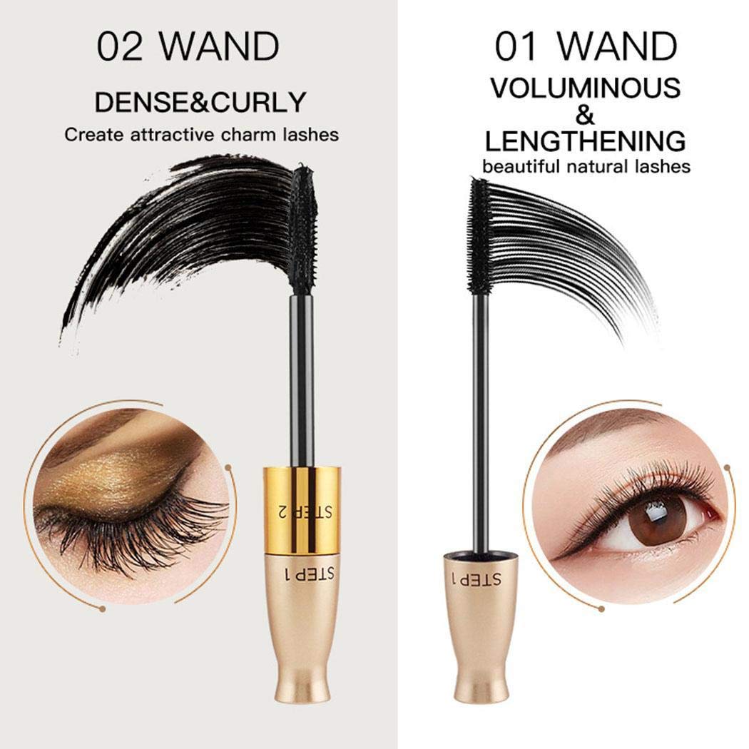 Dadiku Waterproof Mascara Lasting Thick Curling Eyelash Double Head Mascara Mascaras