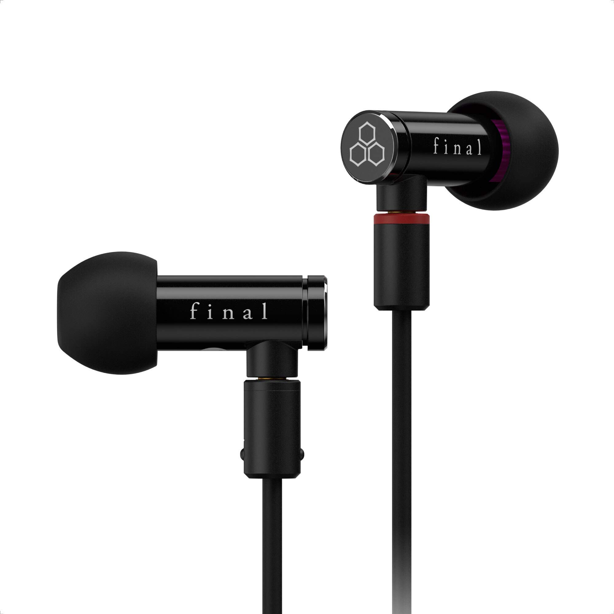 final E4000 In-Ear Isolating Earphones, Immersive High-Fidelity Sound, Lightweight & Comfortable, Durable Design, Detachable OFC MMCX Cable, Swing-Fit Eartips - Black Aluminium