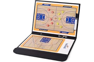 TXENCEX Basketball Coaching Board Coaches Clipboard Tactical Magnetic Board Kit,Portable Strategy Coaches Board with Dry Erase, Marker Pen