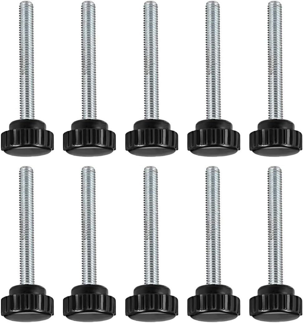 MACHSWON Knurled Clamping Knobs Saw Drill Press Lathe and Routing Jigs Packaging Machinery Printing Equipment Hand Clamping Handle Bolt Hand Knob Screw Replacement Parts M6 x 50mm 10pcs