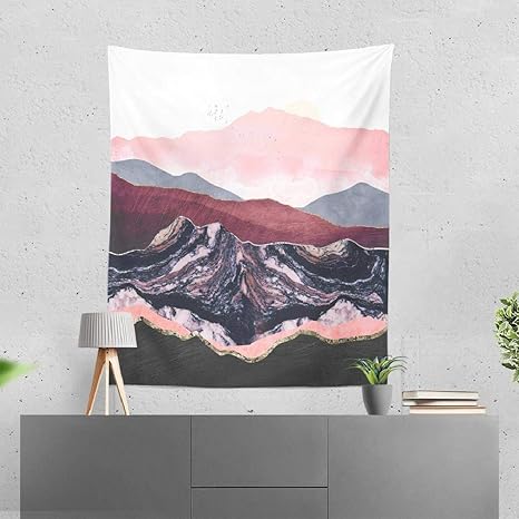 Amazon Com Soopat Wine Hills Tapestry Wall Hanging Landscape Wine Birds And Gold Digital 50 X 60 Inches Hanging Wall Decor Wall Tapestry For Home Decor Room Decoration Birthday Gifts Hills 05 Home Kitchen