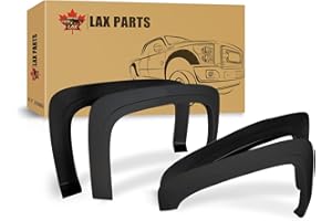 LAX OE Factory Style Fender Flares, for 1999-2006 Silverado/Sierra 1500 2500 3500, 2007 Classic Fleetside, Matte Black Wheel 
