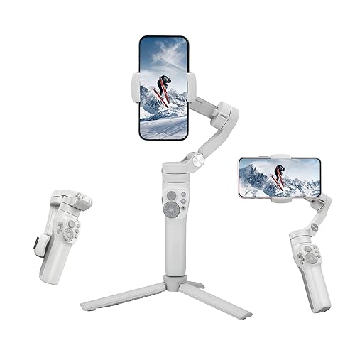 Gimbal Stabilizer for Smartphone, 3-Axis Phone Gimbal with Tripod