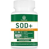 VITACRLLYNMN 700MG Sod Superoxide Dismutase Supplement - High Potency Antioxidant Supplement for Cellular Health - 60 Capsules