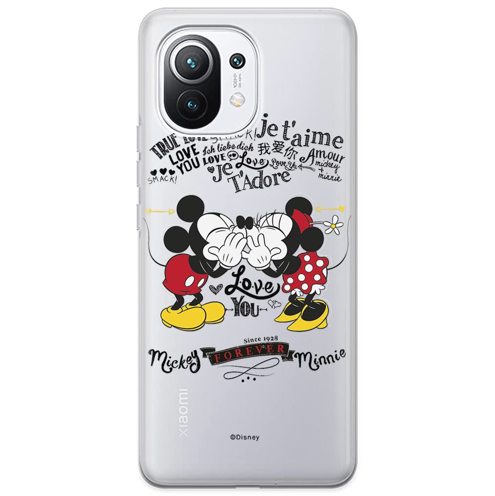ERT GROUP mobile phone case for Xiaomi 11 original and officially Licensed Disney pattern Mickey & Minnie 005 optimally adapted to the shape of the mobile phone, partially transparent