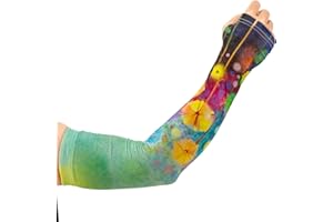 Gardening Sleeves, Farmers Defense Protective Sleeves Sun Protection Cooling Arm Sleeves with Thumb Holes for Men Women