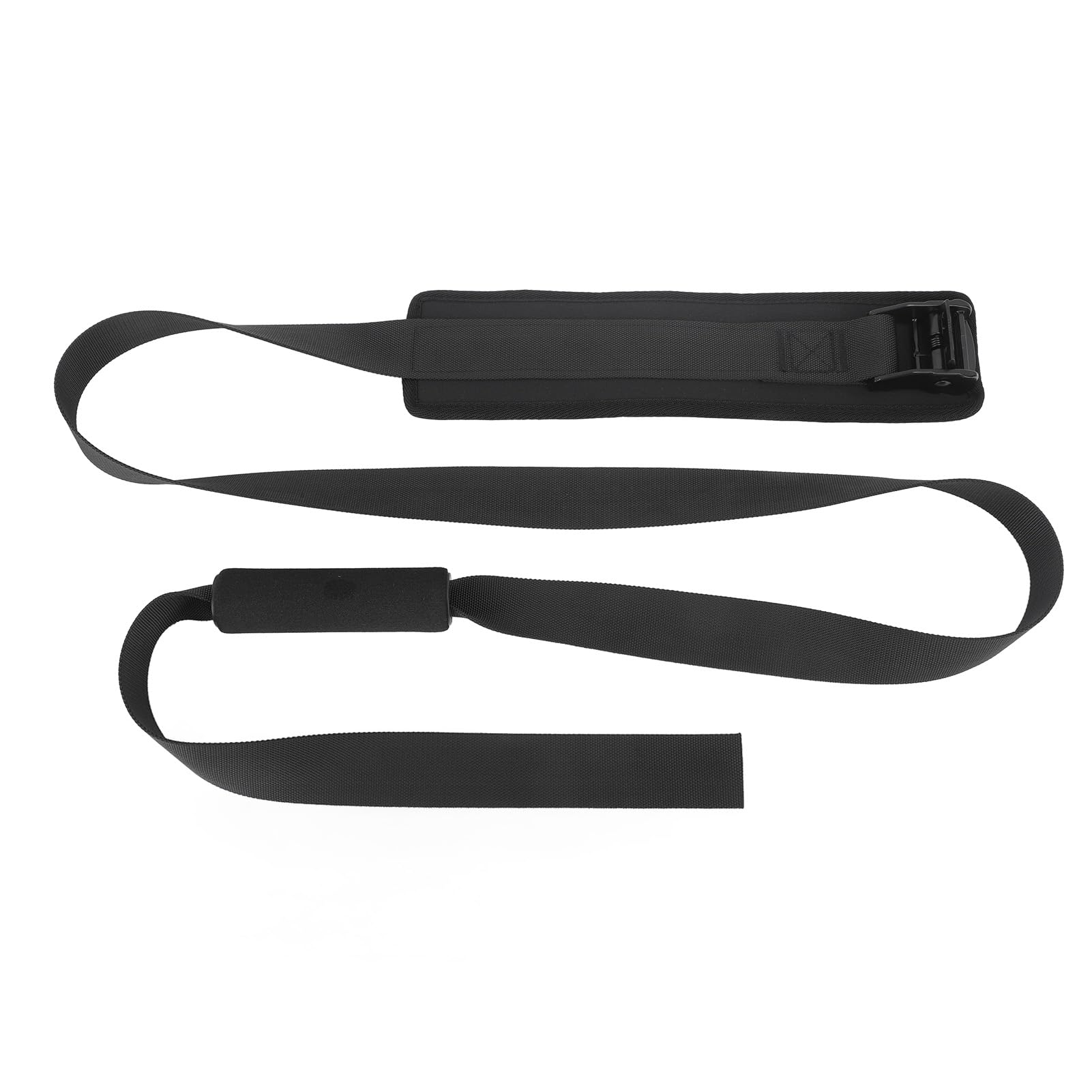 Kelepu Nordic Hamstring Curl Strap – 2" Wide × 4.9 ft Adjustable Ankle Trainer Stretching Glute Extension & Developing Leg Strength with Zinc Alloy Buckle, for Home, Gym & Travel Use