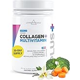 Livingood Daily Collagen Powder for Women and Men, Vanilla, Grass Fed Protein, Hydrolyzed Collagen Peptides with Vitamin C & Multi Vitamins for Hair, Skin, Nail & Gut Health, Gluten Free, 30 Servings
