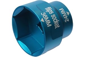 Felisbieti 24mm/36mm oil filter socket Wrench Tool, for Ford 6.0L/6.4L Powerstroke diesel oil Filter/Fuel Filter cap installation& Removal- Flips sockets ford Accessories