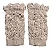 FAYBOX Women's Short Leg Warmer Crochet Boot Cover (Short Khaki)