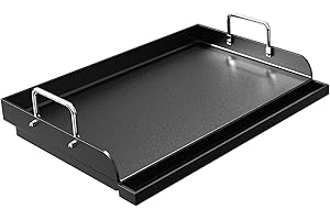 Arribueno Universal Griddle for Gas Grill - 25" x 16" Nonstick Ceramic Coating Flat Top Griddle for Gas Stove, Outdoor Grill/Camping/Tailgating