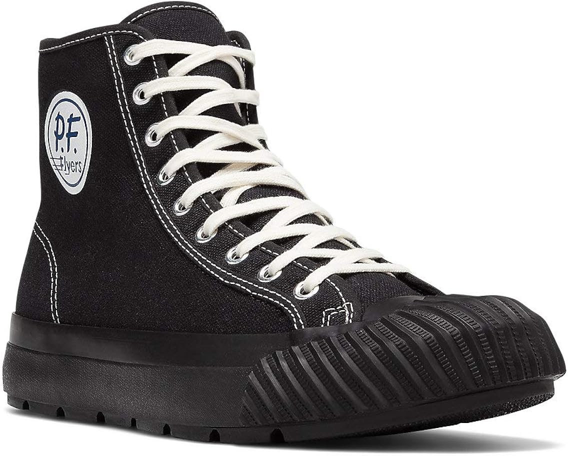 all black pf flyers hi tops