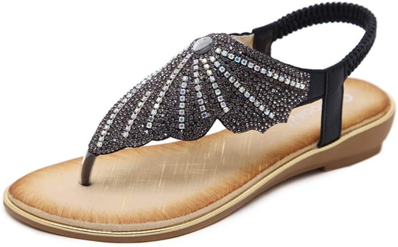 Amazon.com | PENGXIN Women's Sandals 2019 European and American Sandals Rhinestones Large Size 