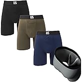 Warriors & Scholars Chafe Safe Pouch 8" Inseam Boxer Briefs For Men With Pouch, Breathable, Soft, Moisture Wicking Underwear