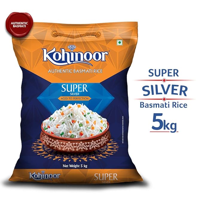 Kohinoor Super Silver Basmati Rice 5 Kg Premium Basmati Rice Amazon In Grocery Gourmet Foods
