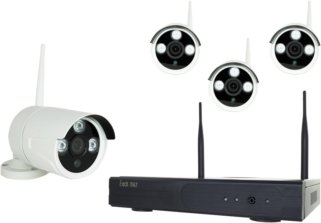 NVR Video Surveillance Kit 4 HDMI LAN CAMERAS WIFI VGA 8806ZL34