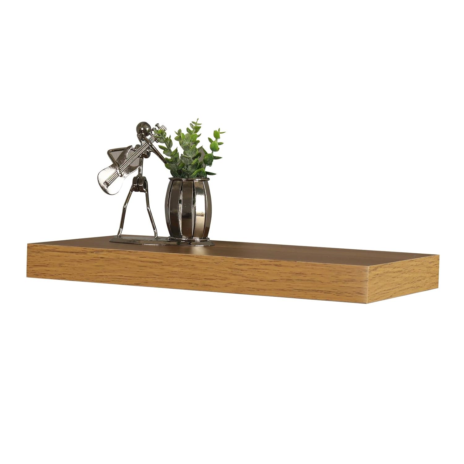 WELLAND Elisa Oak Floating Shelf, 8.75inch Deep Floating Wall Shelf, Approx 24" L x 8.75" D x 1