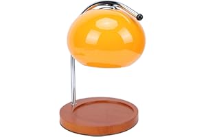 Luocute Candle Warmer Lamp, Adjustable Temperature Dimmable Vintage Orange Glass Lampshade with Fragrance Release, for Home B