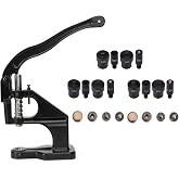 WUTA Handmade Manual Press Machine Button Installation Tool Mute Stamping,Button, Snap,Fasteners,Eyelet Hand Pressing Machine Home Craft Tools Mold (Set D)