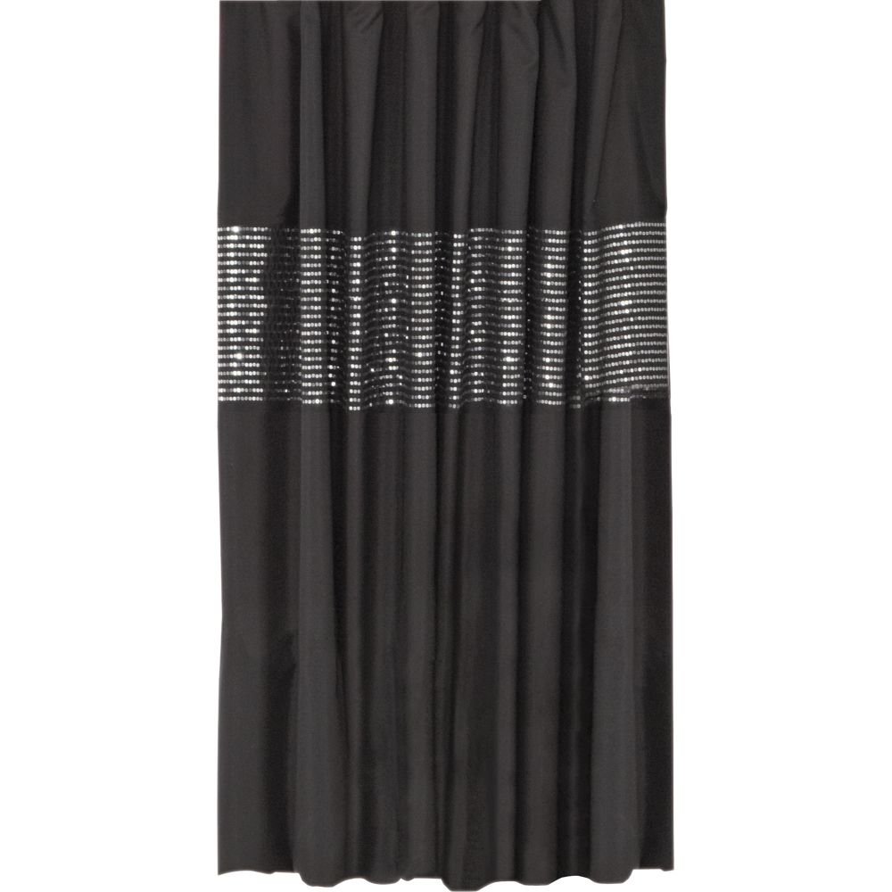 Living Sparkle Shower Curtain Black Amazon.co.uk Kitchen & Home