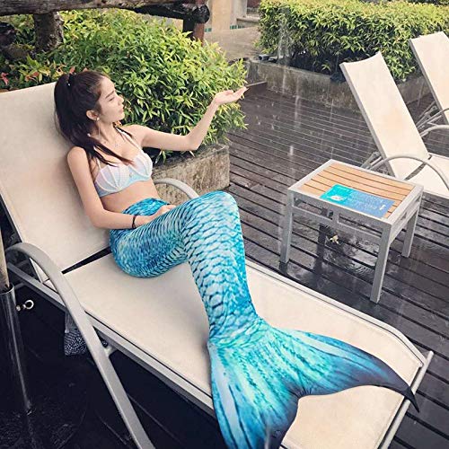 Dunnomart Mermaid Tail Monofin Women Costume Swimming Swimmable Mermaid Tail Cosplay Halloween Costumes