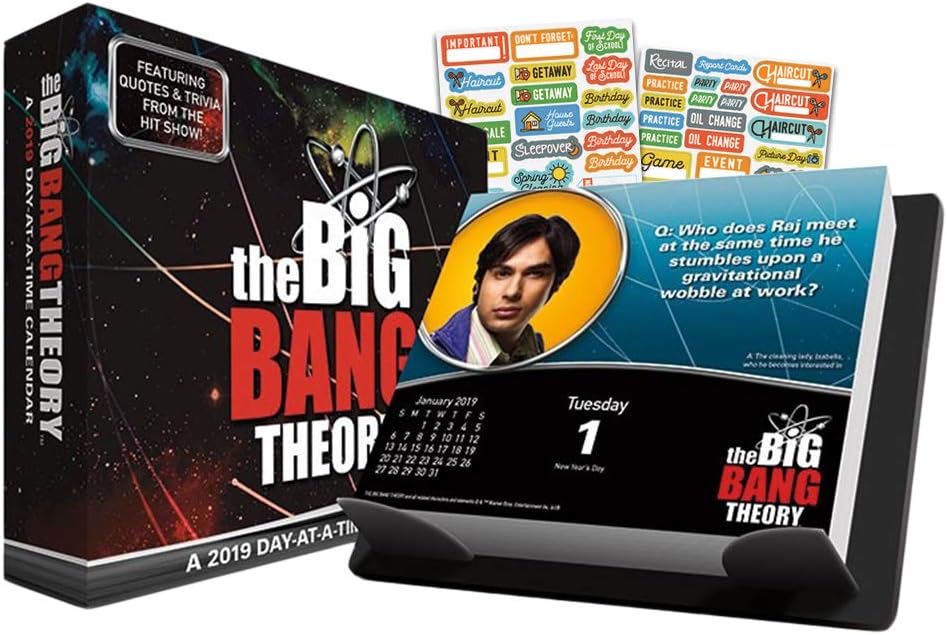 Big Bang Theory 2019 Calendar, Box Edition Set - Deluxe 2019 Big Bang Theory Day-at-a-Time Calendar with Over 100 Calendar Stickers (Big Bang Theory Gifts, Office Supplies)