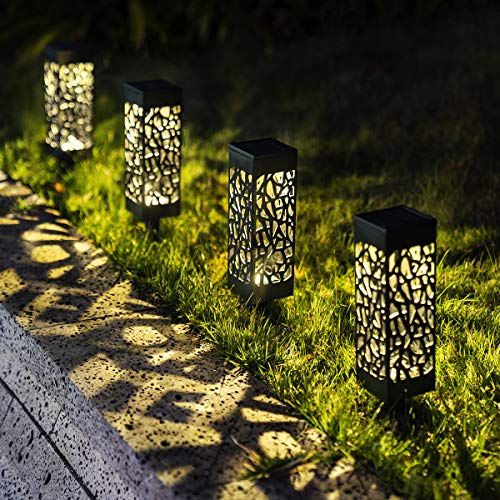 GIGALUMI Solarleuchten Garten 8 Pack warmweiße Solar Gartenleuchte wasserdichte Solarlampen für außen, Garten, Terrasse… – Bild 3