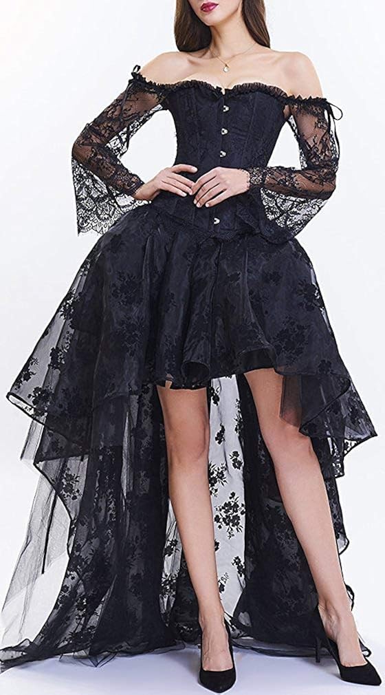 black corset dress