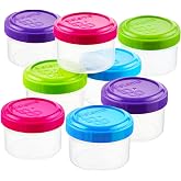 Sistema To Go Collection Dressing Food Storage Containers, 1.1 Ounce, Assorted Colors, Set of 8