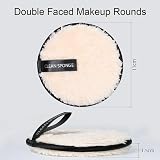 URAQT Makeup Remover Pads 4 Pack Reusable Large Double-Sided Cloths view 2