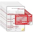 J. J. Keller 10-Pack, Annual Vehicle Inspection Report Form & Red FMCSA Label Aluminum, 3-Ply Carbonless Form, DOT Compliant