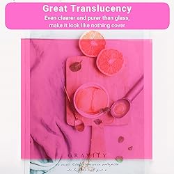 Enoin 2 Pack 12x16 Inches Pink Translucent