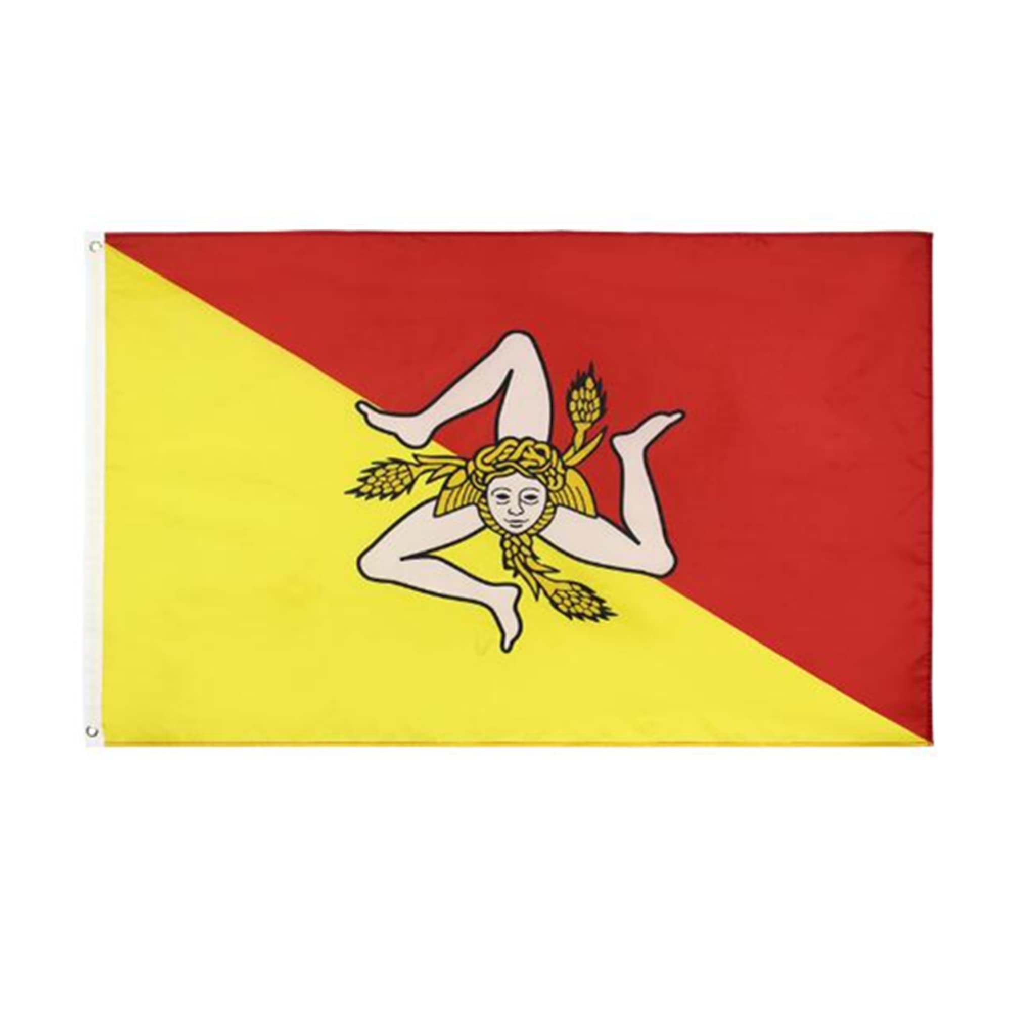 PinkDisplay Sicily Italian sicilian flags 3x5ft(90x150cm) eyelets and double stitches