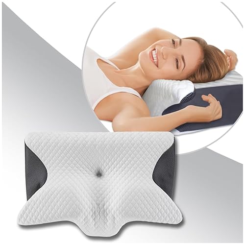 GC GAVENO CAVAILIA Cervical Orthopedic Pillow For Neck And Shoulder Pain, Orthopaedic Memory Foam Pillow For Sleeping, Neck Pain Pillow with Removable Cover