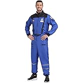 SIZGAROOT Mens Astronaut Costume Adult Male Space Suit Costume for Men Halloween Party Dress Up
