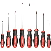 ROTATION 8pc Magnetic Screwdrivers Set, 4 Phillips and 4 Slotted Tips | Professional Cushion Grip Screwdriver Set with High Torque