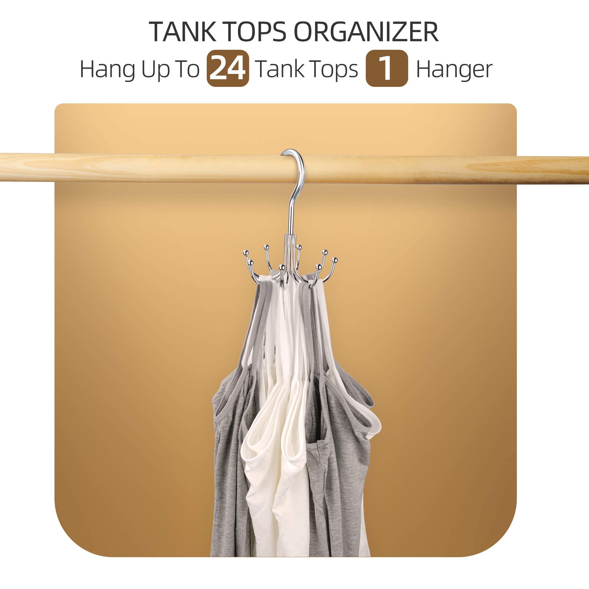 ZEDODIER Belt Hanger, Belt Organizer for Closet, Keeping Belts Visible and in Good Condition, Hanging Tie Rack Holder, Closet Organizers and Storage, Silver