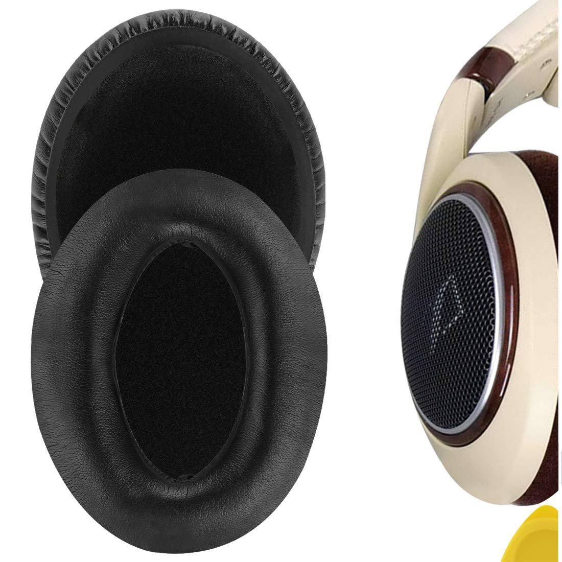 Geekria QuickFit Replacement Ear Pads Compatible with Sennheiser HD505, HD555, HD518, HD515, HD558, HD559, HD569, HD579, HD589 Headphones, Ear Cushions (Black)