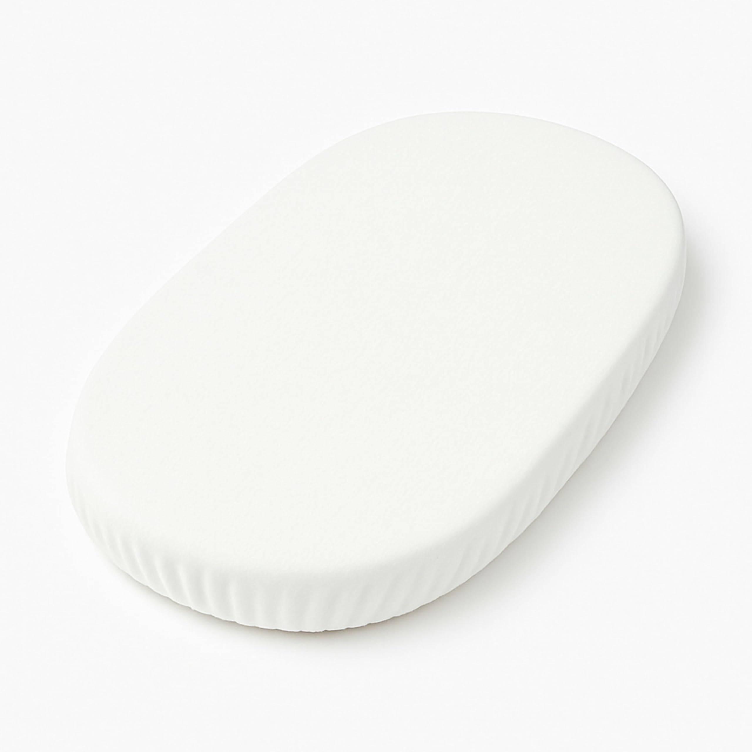 Dudu N Girlie Moses Basket Sheets Fully Fitted – 75 x 30 Moses Basket Bedding - Hypoallergenic Baby Pram Sheets Bedding Elasticated Breathable Easy Care (Single Pack, White)