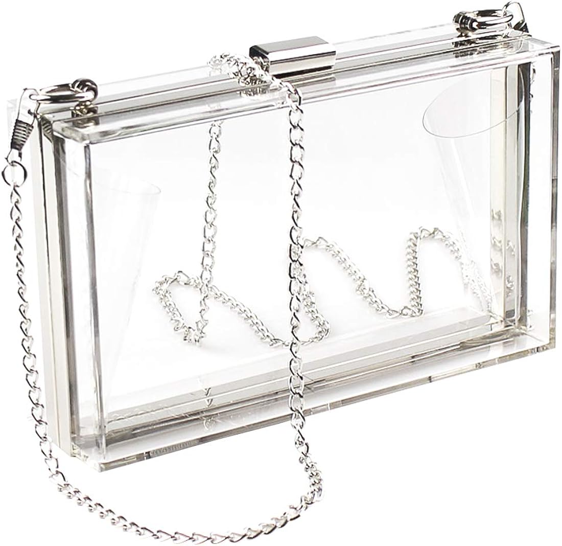 Buy Women Clear Purse Acrylic Clear Clutch Bag, Shoulder Handbag With