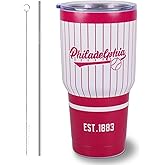 Fcexanthon 30OZ Gradient Color Baseball Insulated Mug, Keep Cold And Hot, Fashionable Gradient Color, Suitable For Outdoor, Sports, Office, A Beautiful Gift For Men, Women, Fans