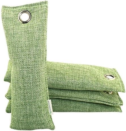 Natural Bamboo Charcoal Shoe Deodorizer Bags (Set of 4), Absorb Moisture and Odor Naturally in Shoes and Small Spaces